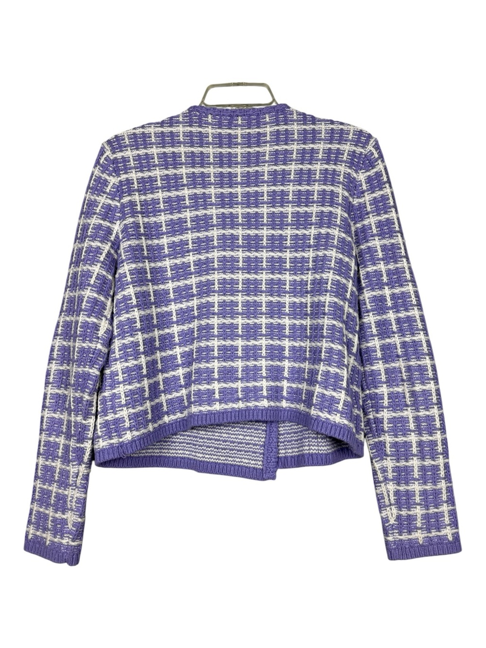 Ann Taylor 2024 Lilac Double Breasted Knit Sweater Jacket - Picture 3 of 5